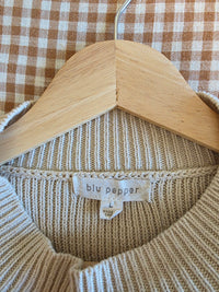 Striped Boxy Knit Sweater (L)