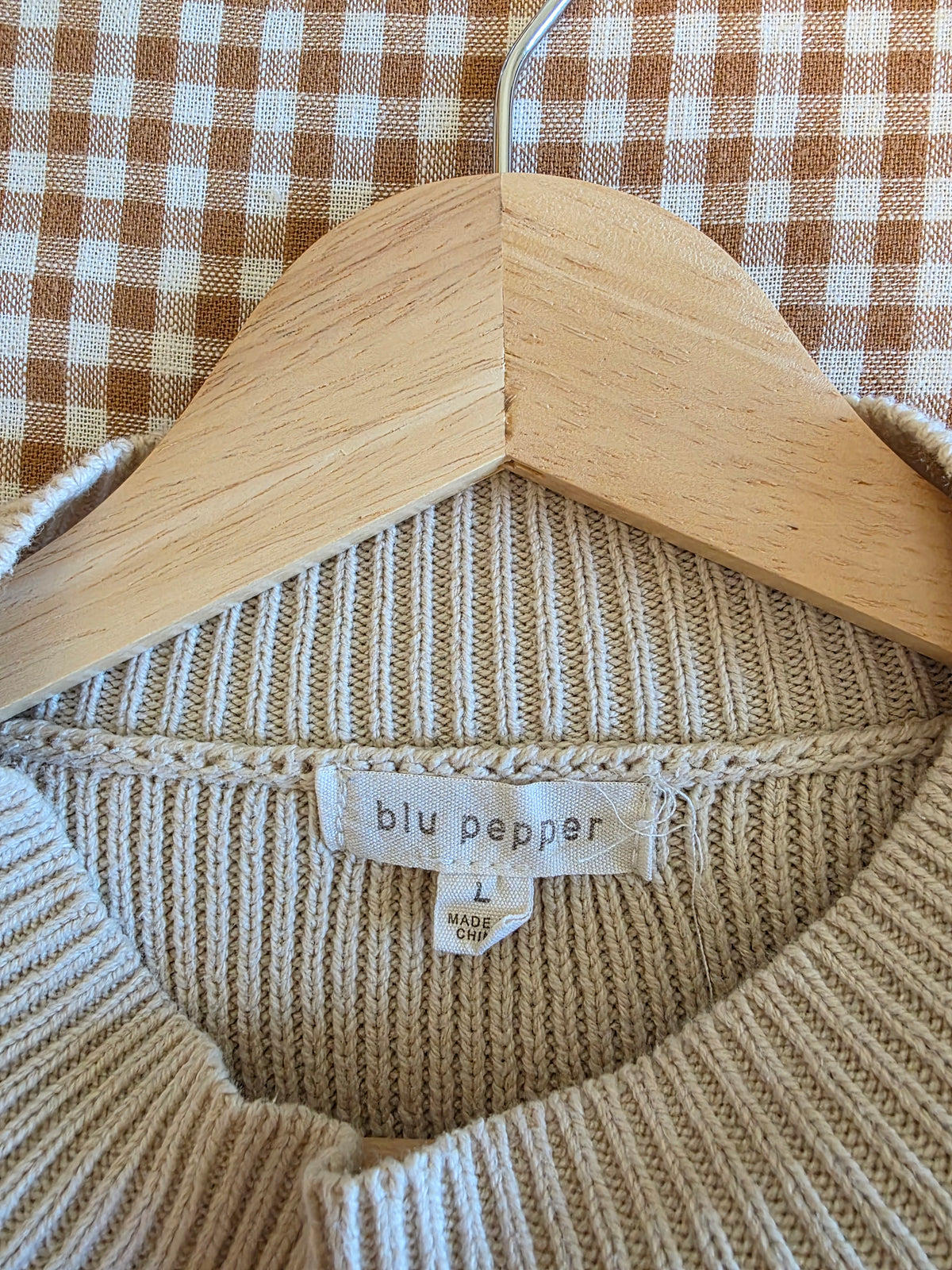 Striped Boxy Knit Sweater (L)