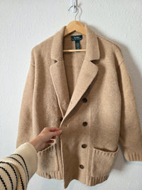 Vintage Ralph Lauren Sweater Coat (L)