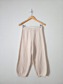 Free People Cream Waffle Pants (XS)