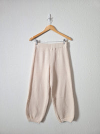 Free People Cream Waffle Pants (XS)