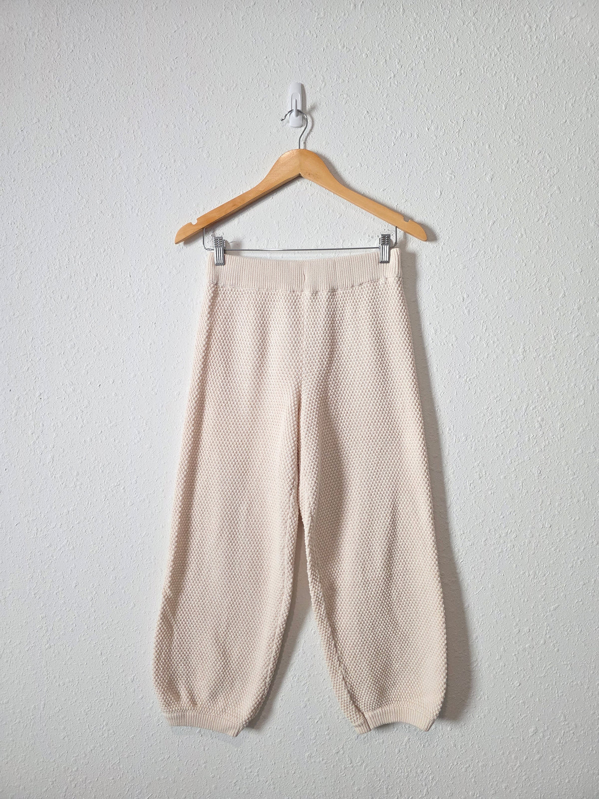 Free People Cream Waffle Pants (XS)