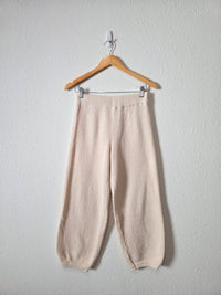 Free People Cream Waffle Pants (XS)