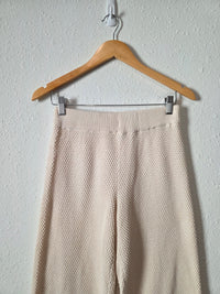Free People Cream Waffle Pants (XS)