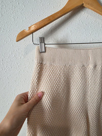 Free People Cream Waffle Pants (XS)