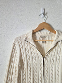 Vintage LL Bean Zip Up Sweater (XS)