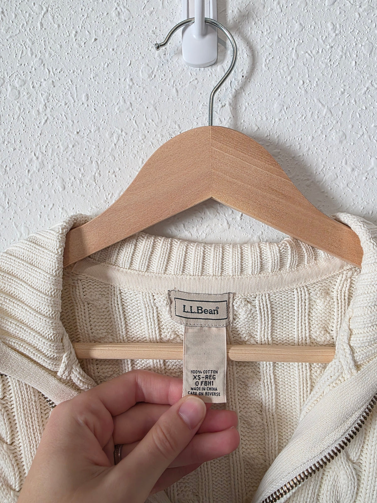 Vintage LL Bean Zip Up Sweater (XS)