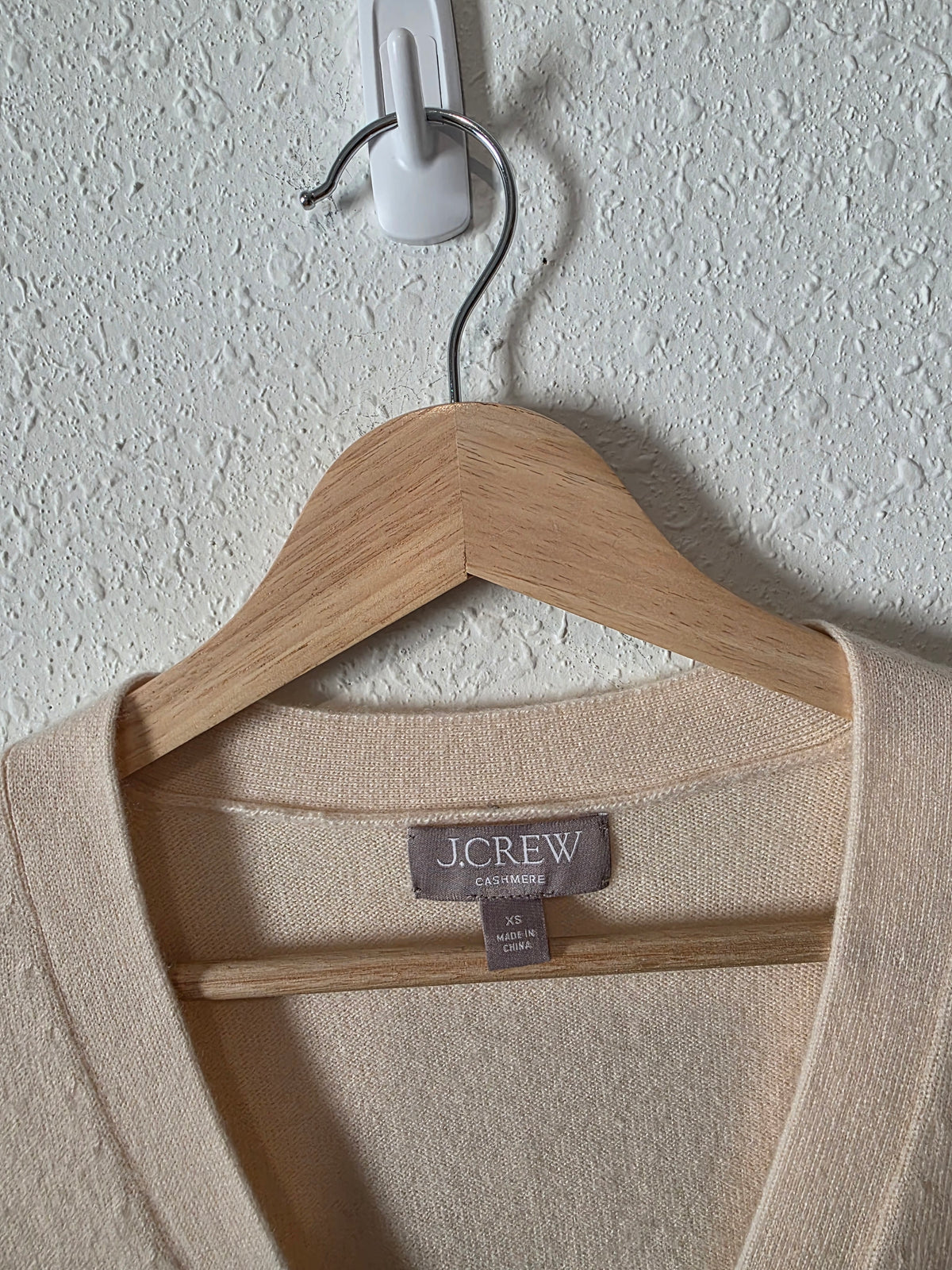 J.Crew Cream Cashmere Cardigan (XS)