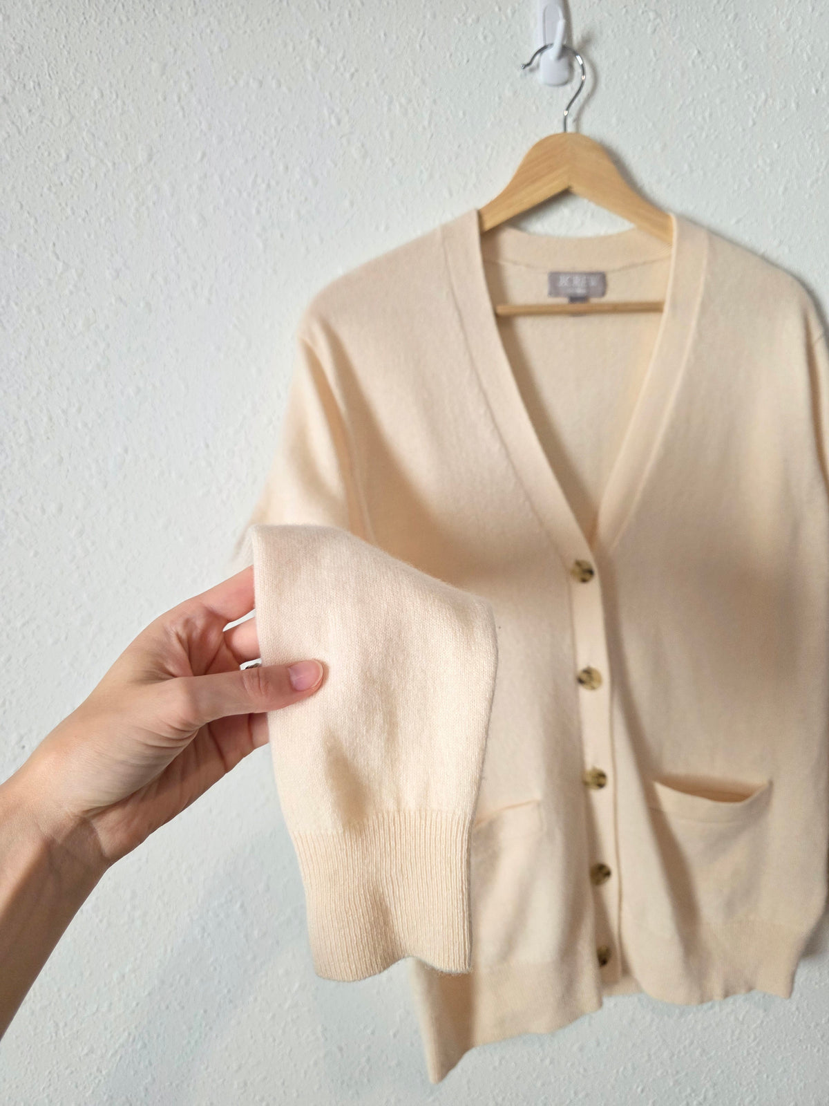 J.Crew Cream Cashmere Cardigan (XS)