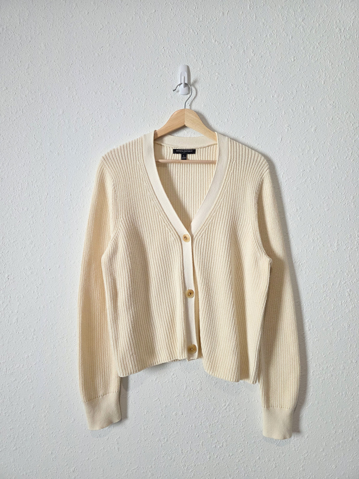 Banana Republic Ribbed Cotton Cardigan (L)
