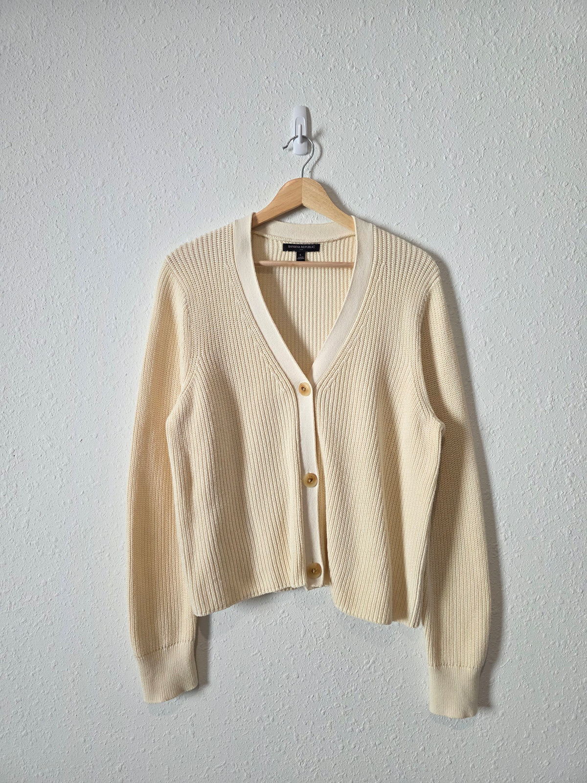 Banana Republic Ribbed Cotton Cardigan (L)