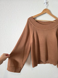 J.Crew Brown Boatneck Sweater (M)
