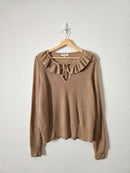 Madewell Ruffle Neck Sweater (L)