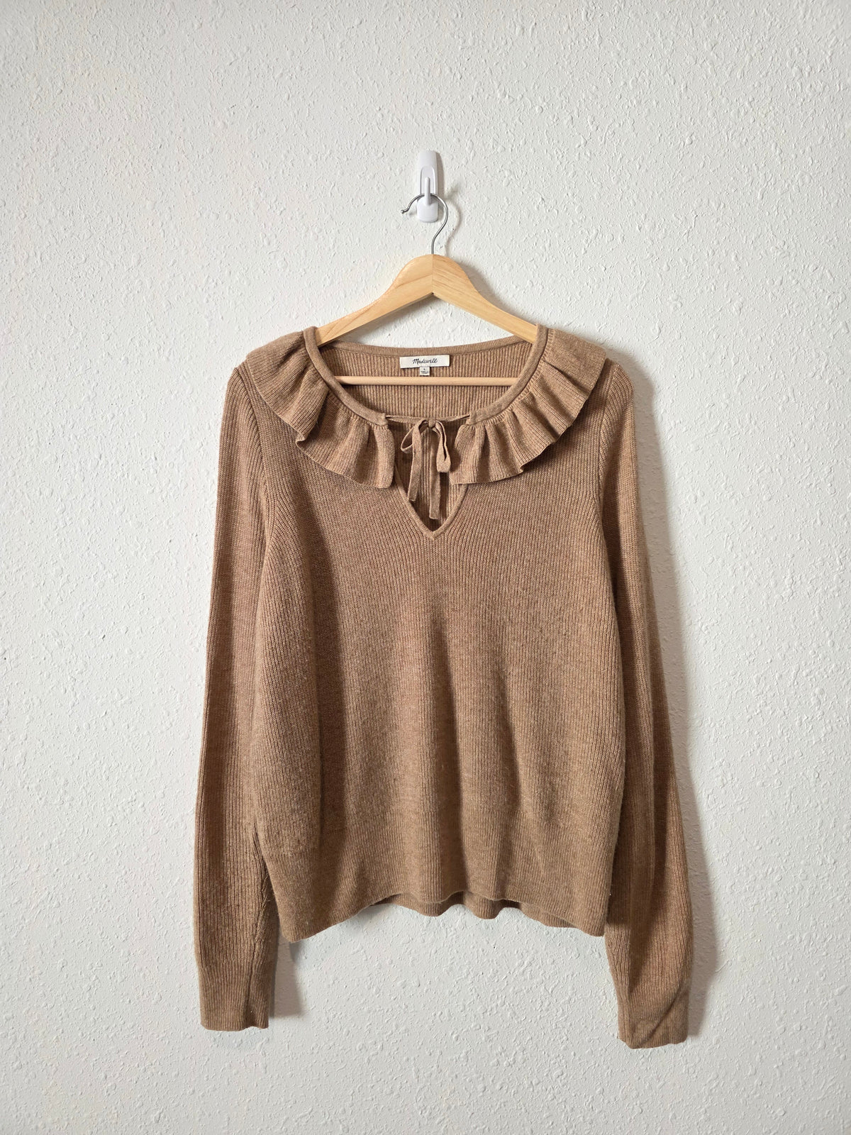 Madewell Ruffle Neck Sweater (L)