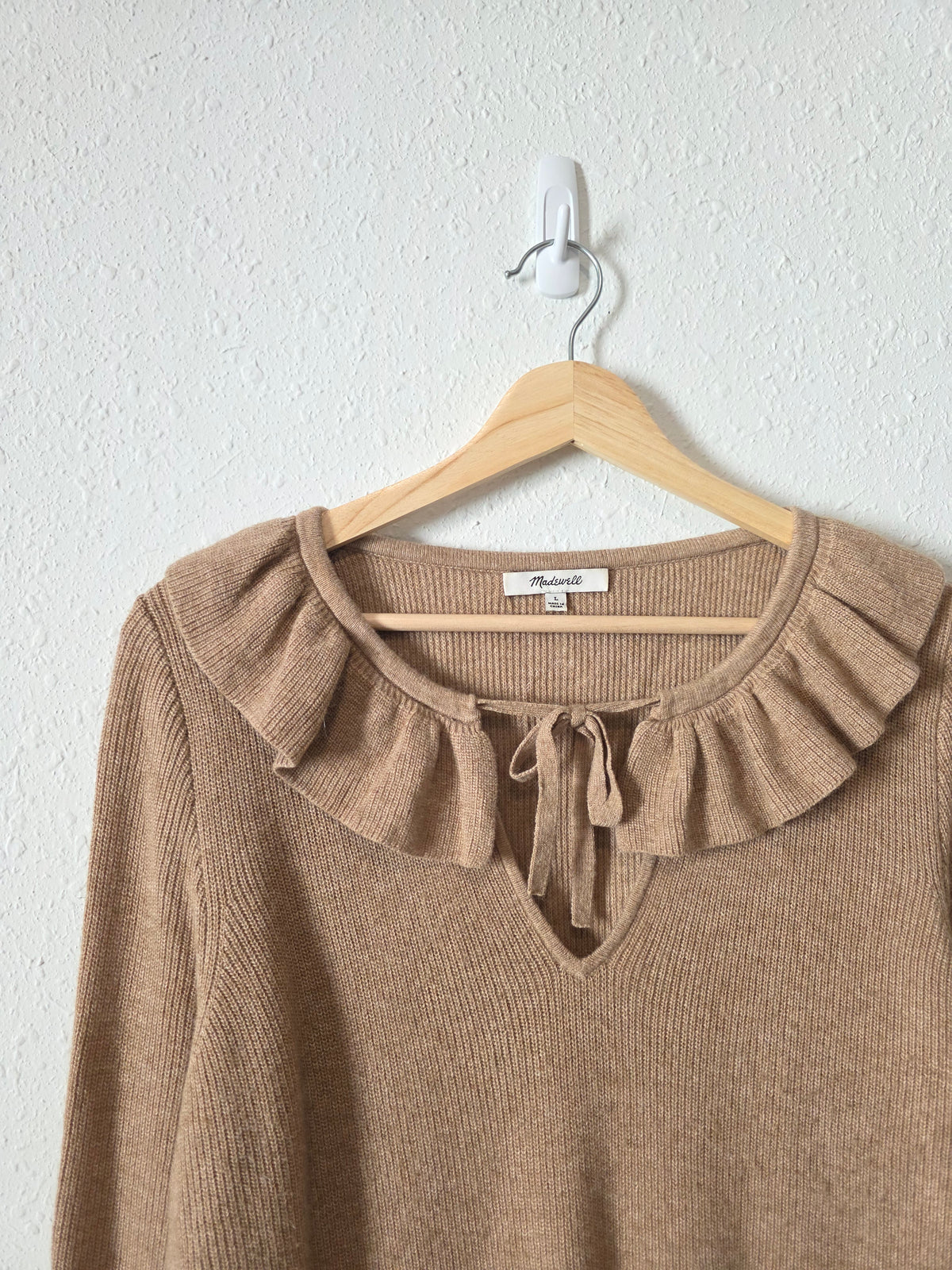 Madewell Ruffle Neck Sweater (L)