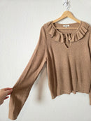 Madewell Ruffle Neck Sweater (L)