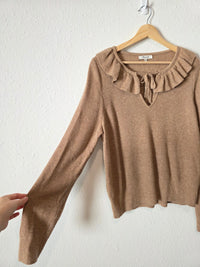 Madewell Ruffle Neck Sweater (L)
