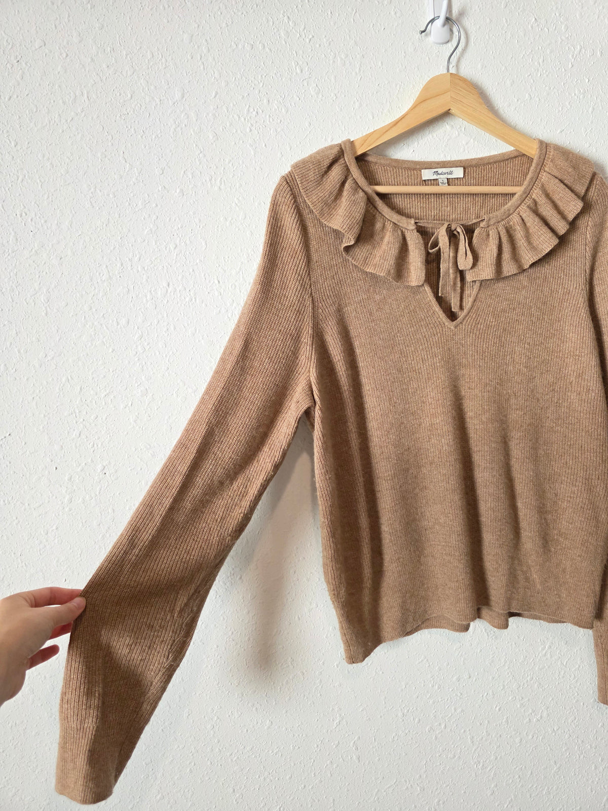 Madewell Ruffle Neck Sweater (L)