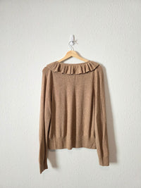 Madewell Ruffle Neck Sweater (L)