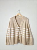 Gap Neutral Striped Cardigan (M)