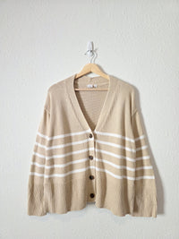 Gap Neutral Striped Cardigan (M)