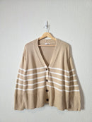 Gap Neutral Striped Cardigan (M)