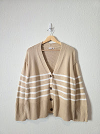Gap Neutral Striped Cardigan (M)