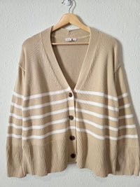 Gap Neutral Striped Cardigan (M)