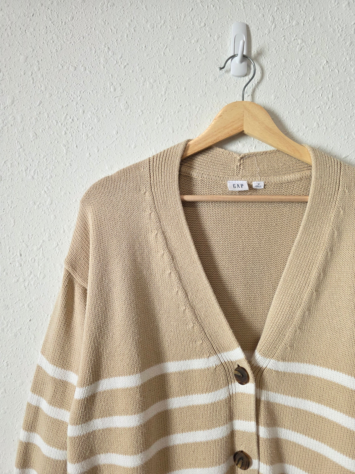 Gap Neutral Striped Cardigan (M)