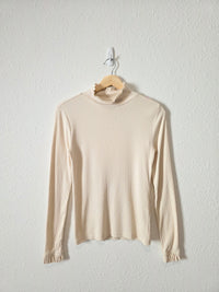 J.Crew Ribbed Mockneck Top (S)