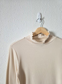 J.Crew Ribbed Mockneck Top (S)