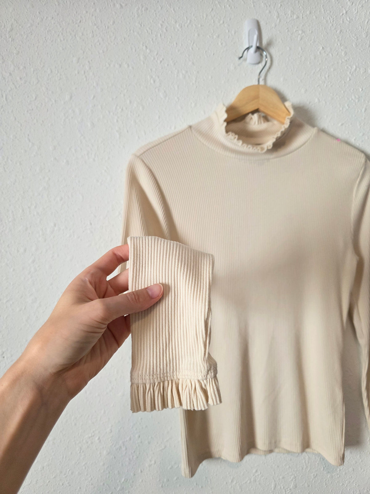 J.Crew Ribbed Mockneck Top (S)