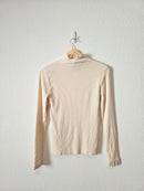J.Crew Ribbed Mockneck Top (S)