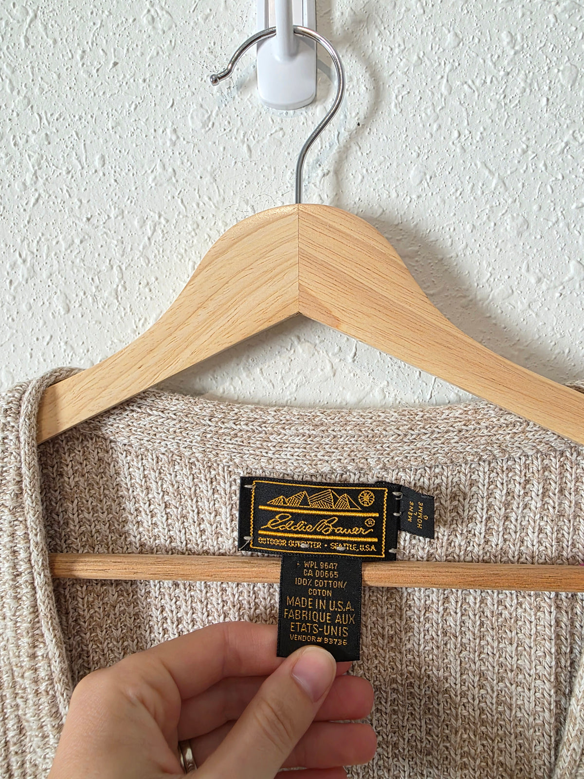 Vintage Eddie Bauer Cotton Sweater Vest (L)