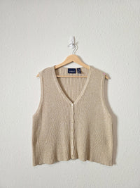 Vintage Cotton Knit Sweater Vest (XL)