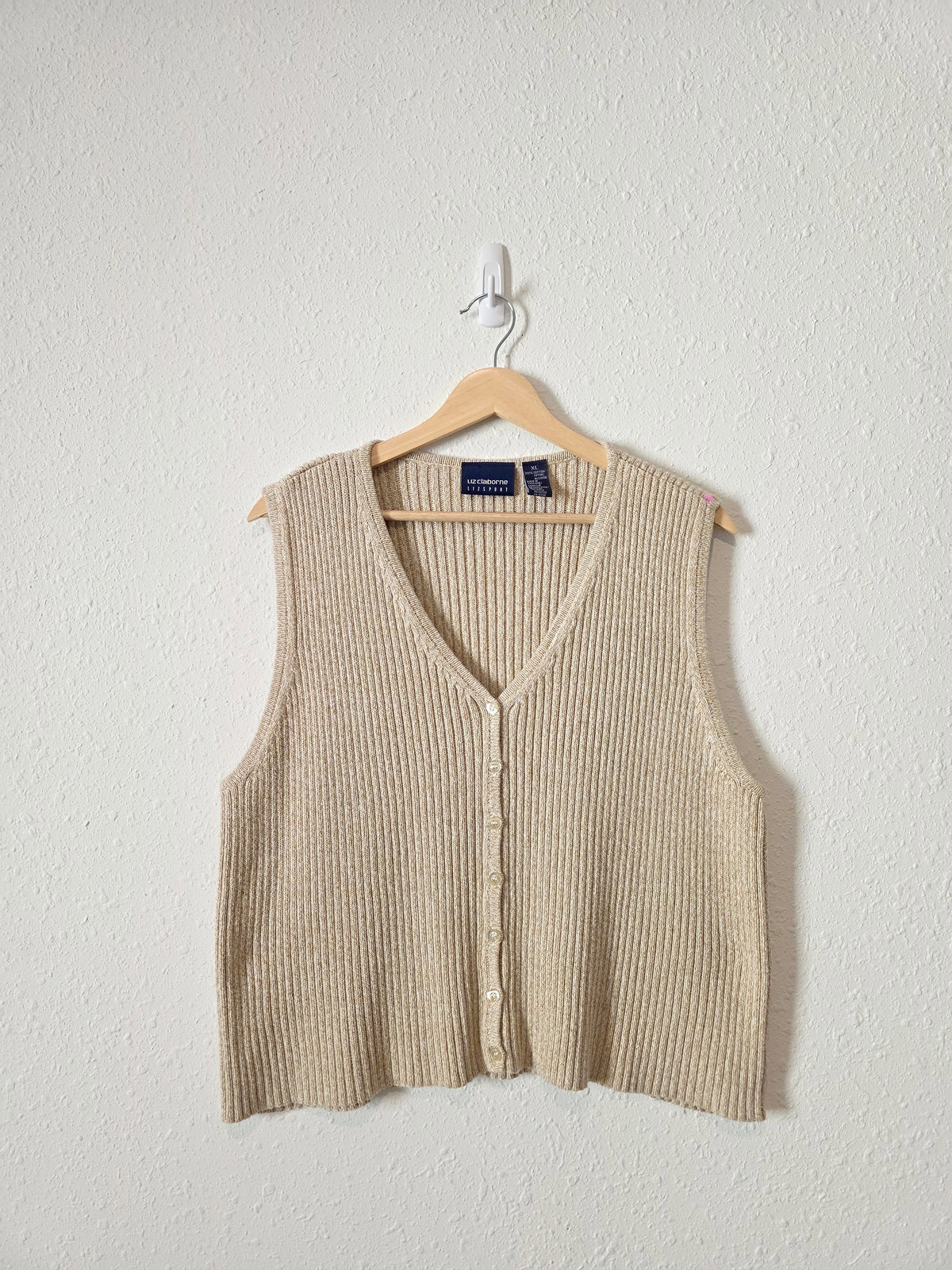 Vintage Cotton Knit Sweater Vest (XL)