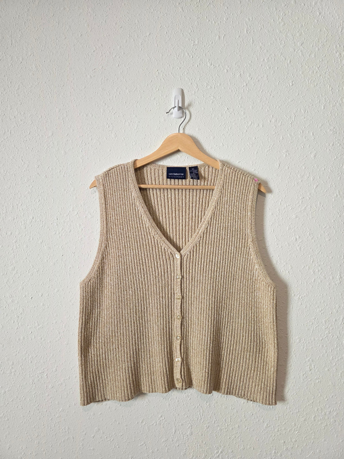 Vintage Cotton Knit Sweater Vest (XL)