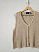 Vintage Cotton Knit Sweater Vest (XL)