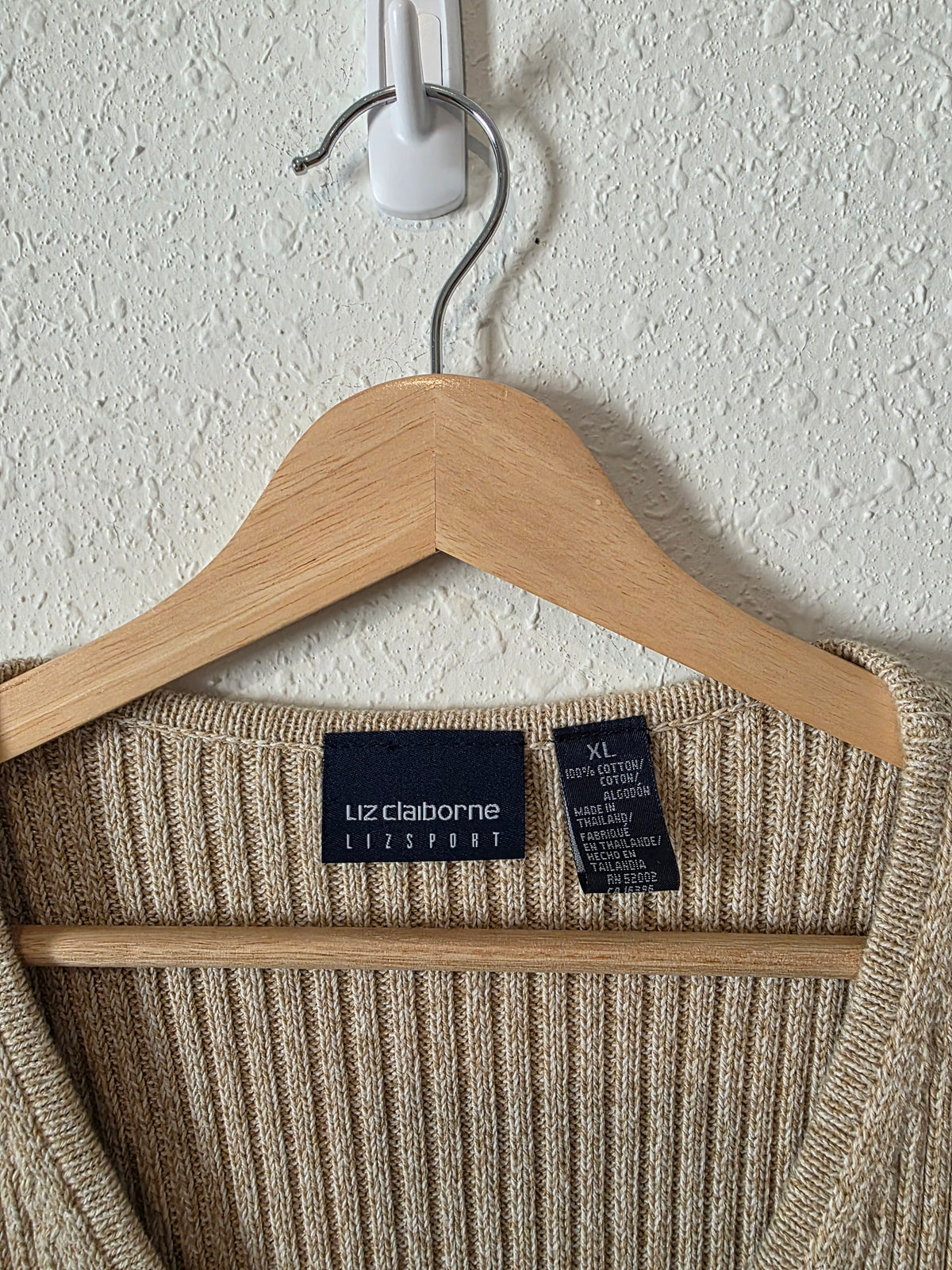 Vintage Cotton Knit Sweater Vest (XL)