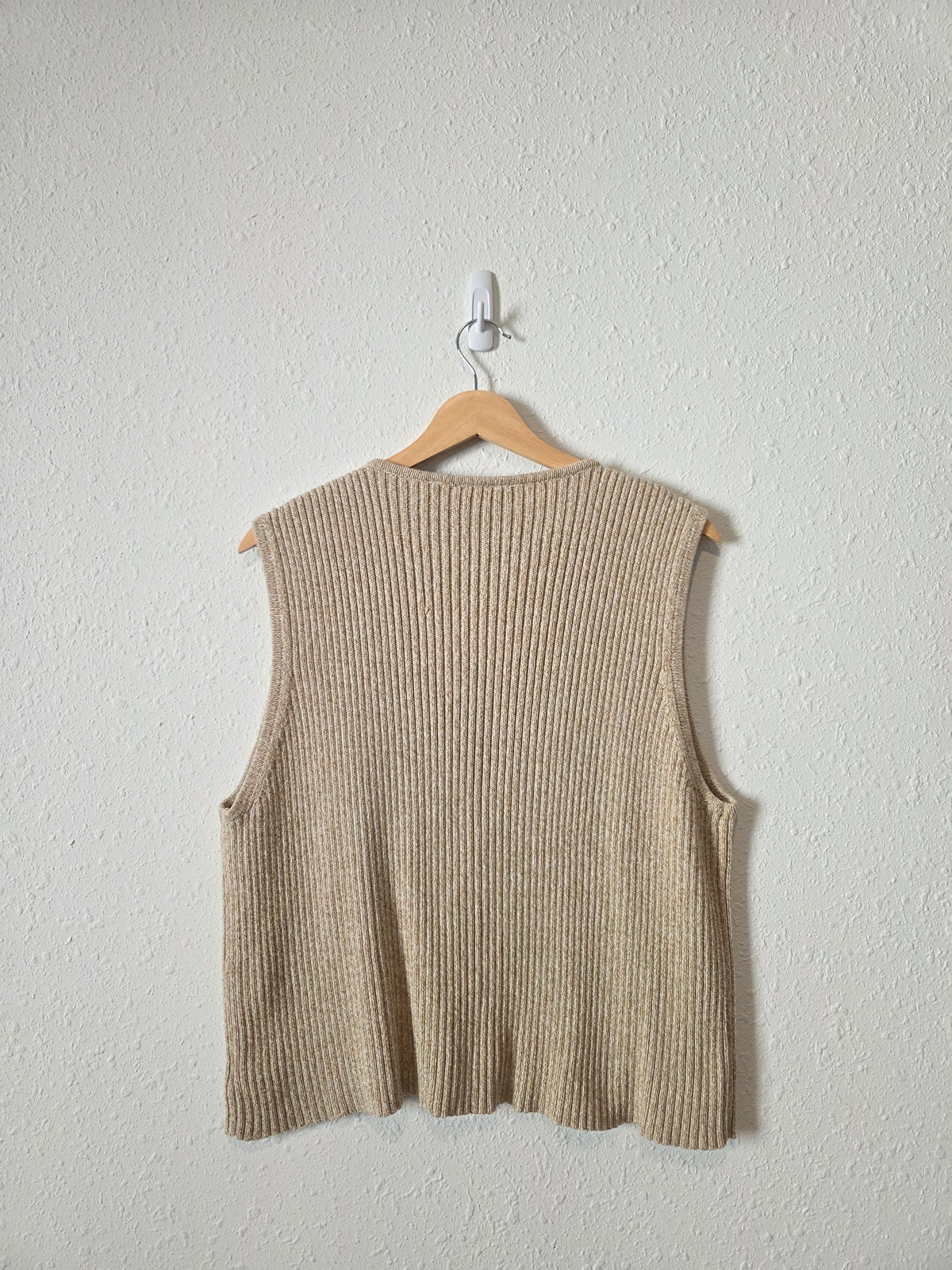 Vintage Cotton Knit Sweater Vest (XL)