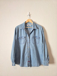 Vintage Denim Button Up Shirt (M)