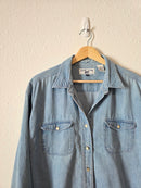 Vintage Denim Button Up Shirt (M)