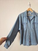 Vintage Denim Button Up Shirt (M)