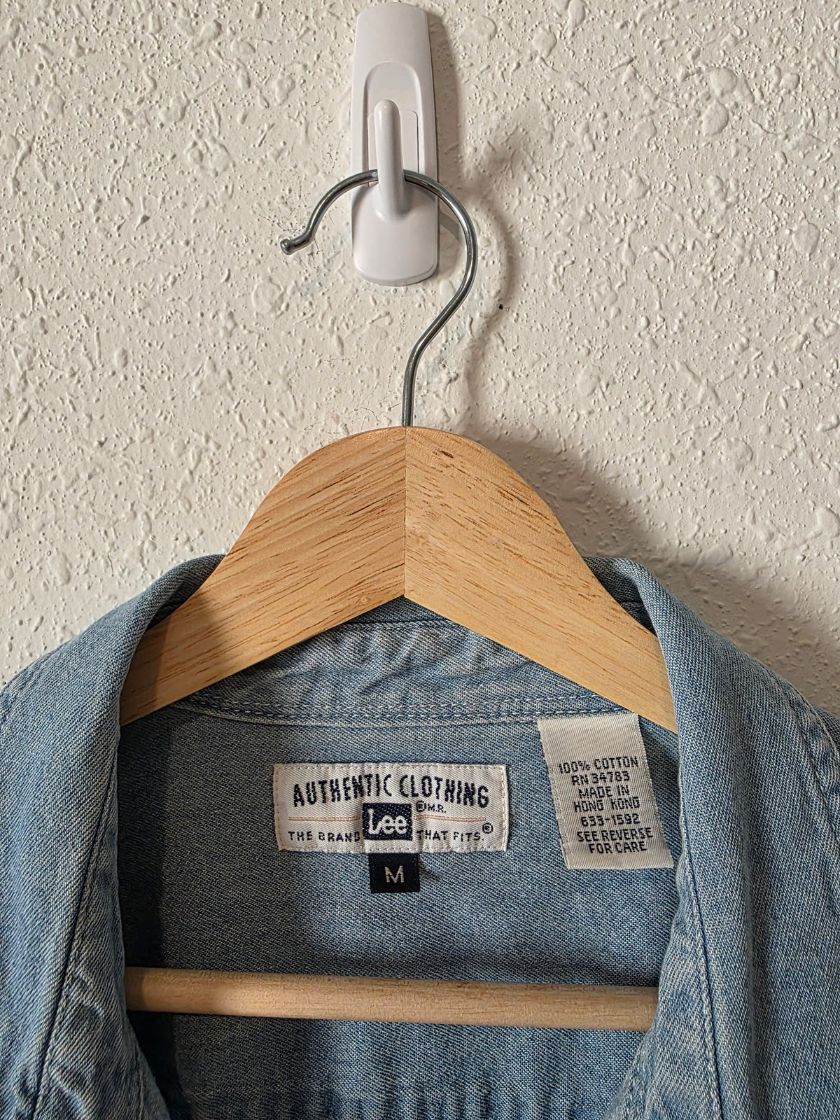 Vintage Denim Button Up Shirt (M)
