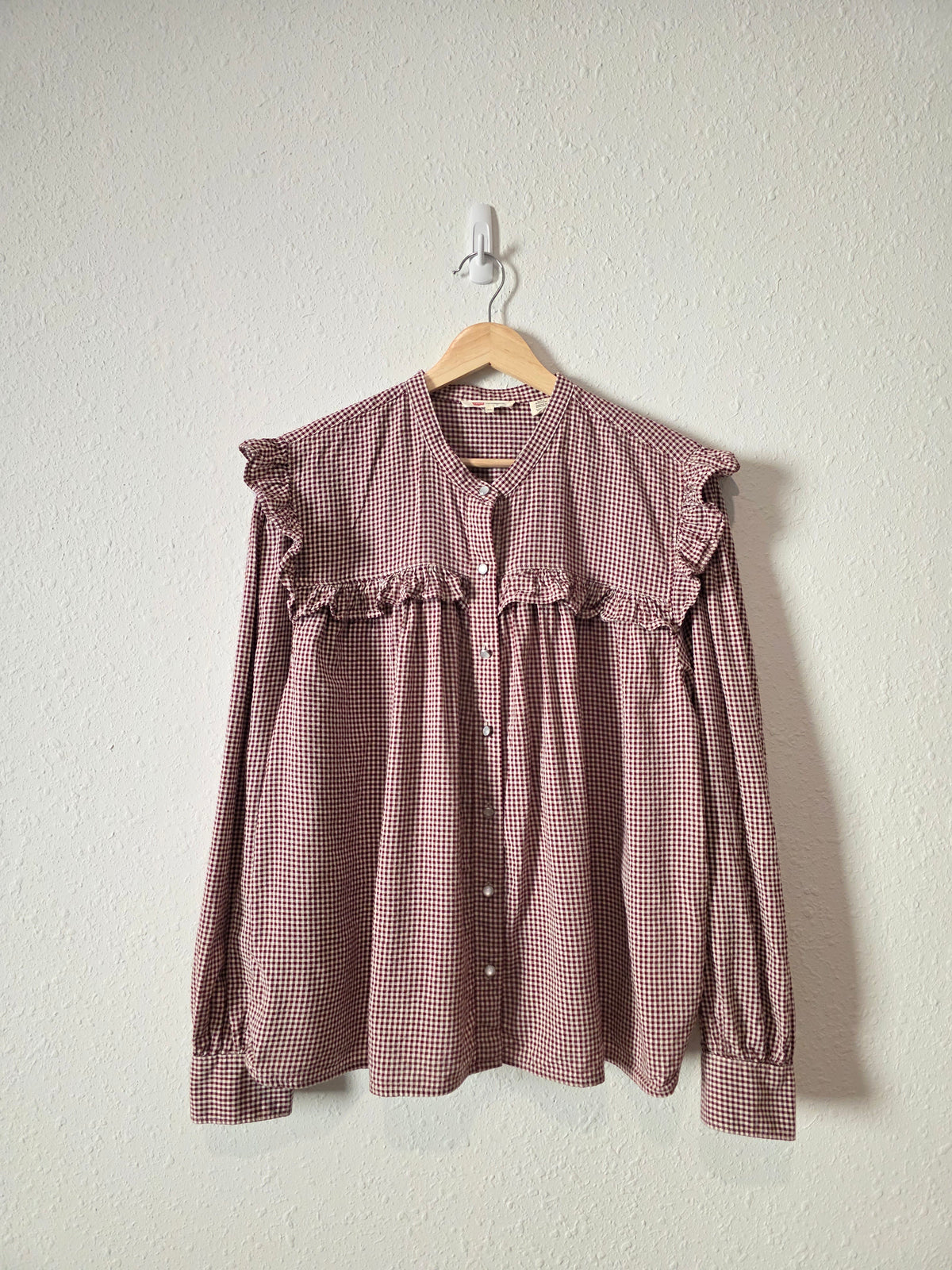 Levi's Gingham Button Up Blouse (XL)