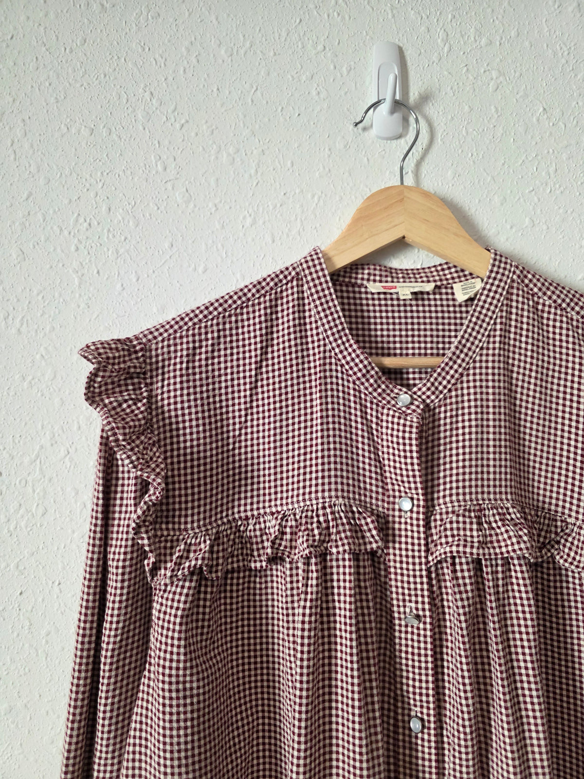 Levi's Gingham Button Up Blouse (XL)