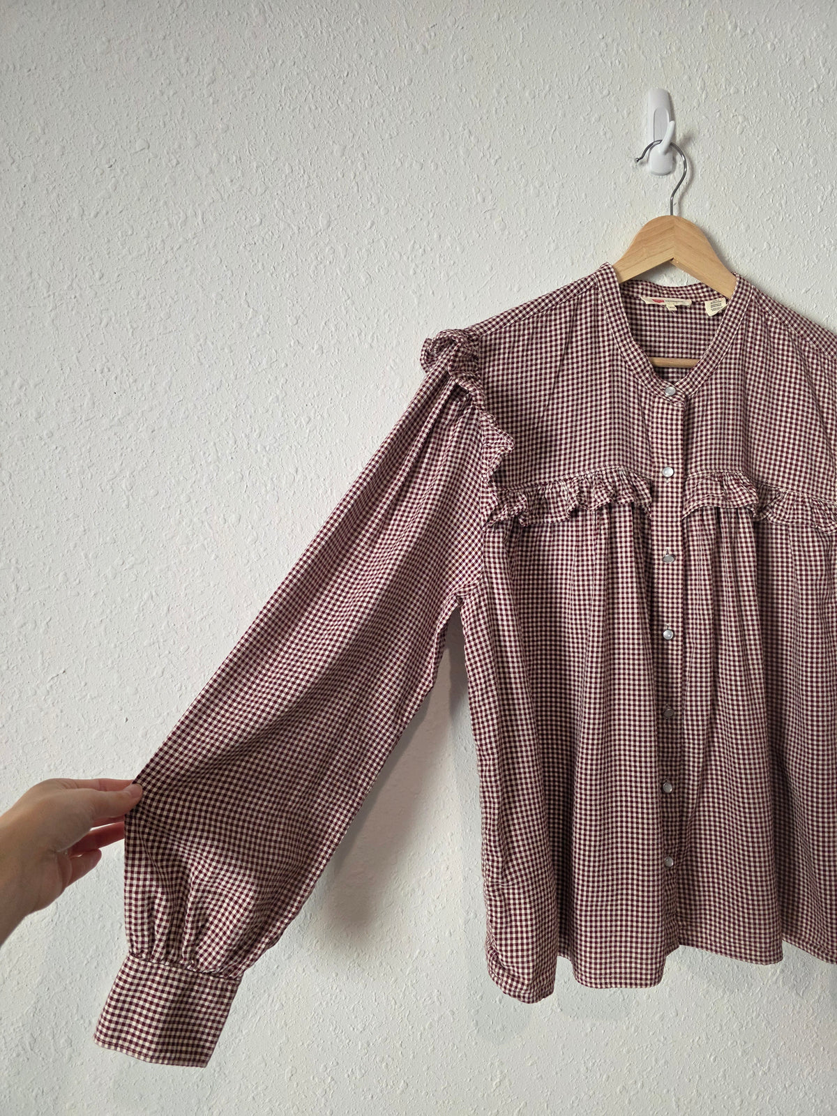 Levi's Gingham Button Up Blouse (XL)