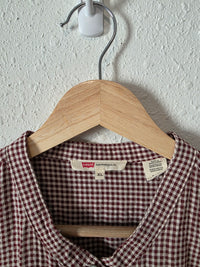 Levi's Gingham Button Up Blouse (XL)