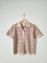 She + Sky Striped Knit Top (S)