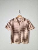 She + Sky Striped Knit Top (S)